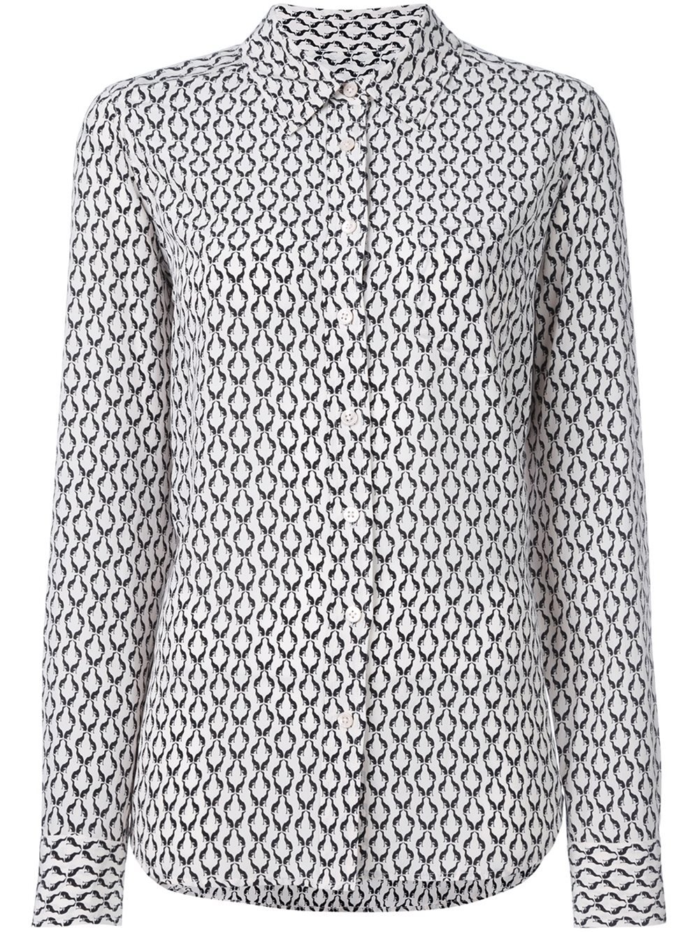 printed silk shirt women's